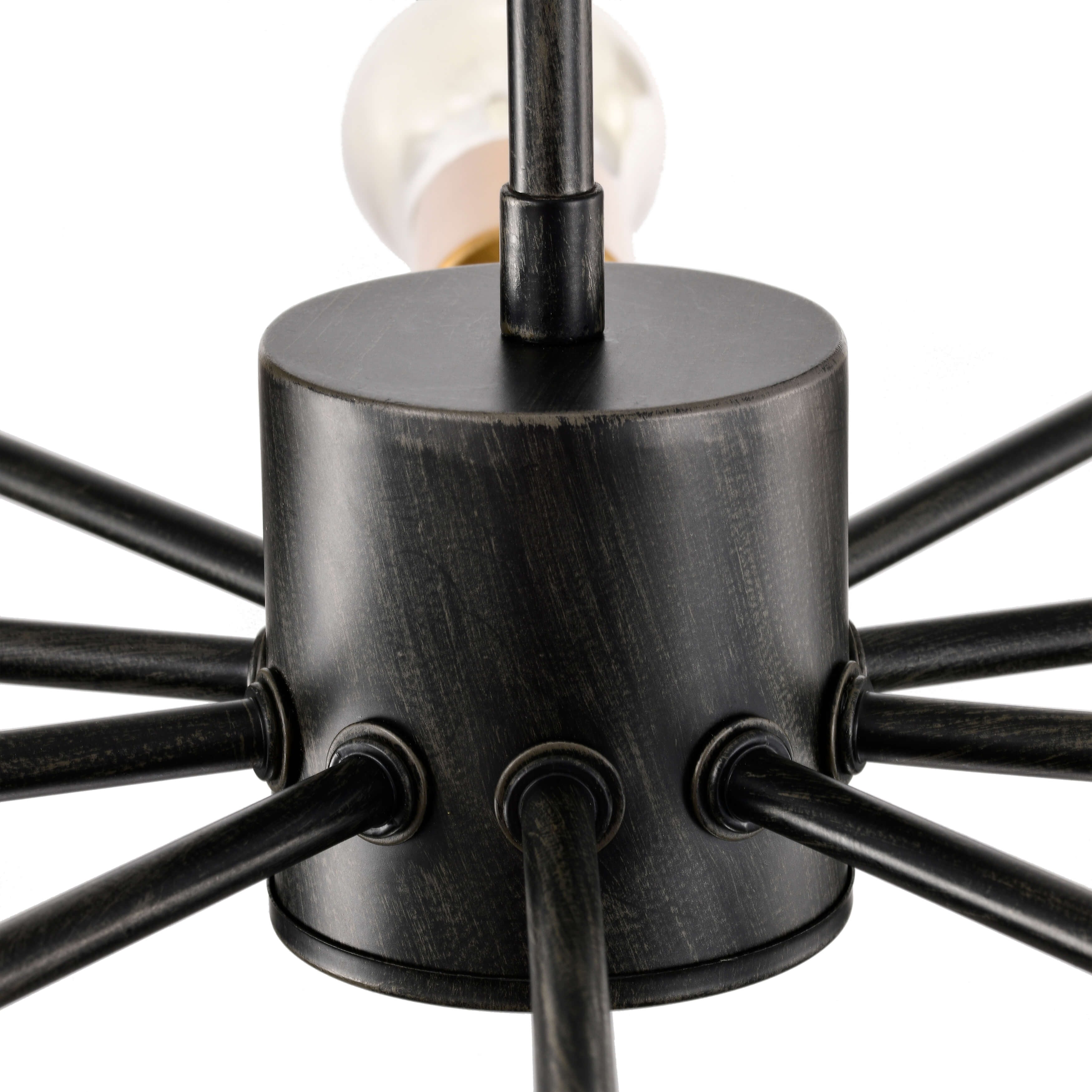Lustre Sputnik 10 lumières Lorena antique noir et or métallisé