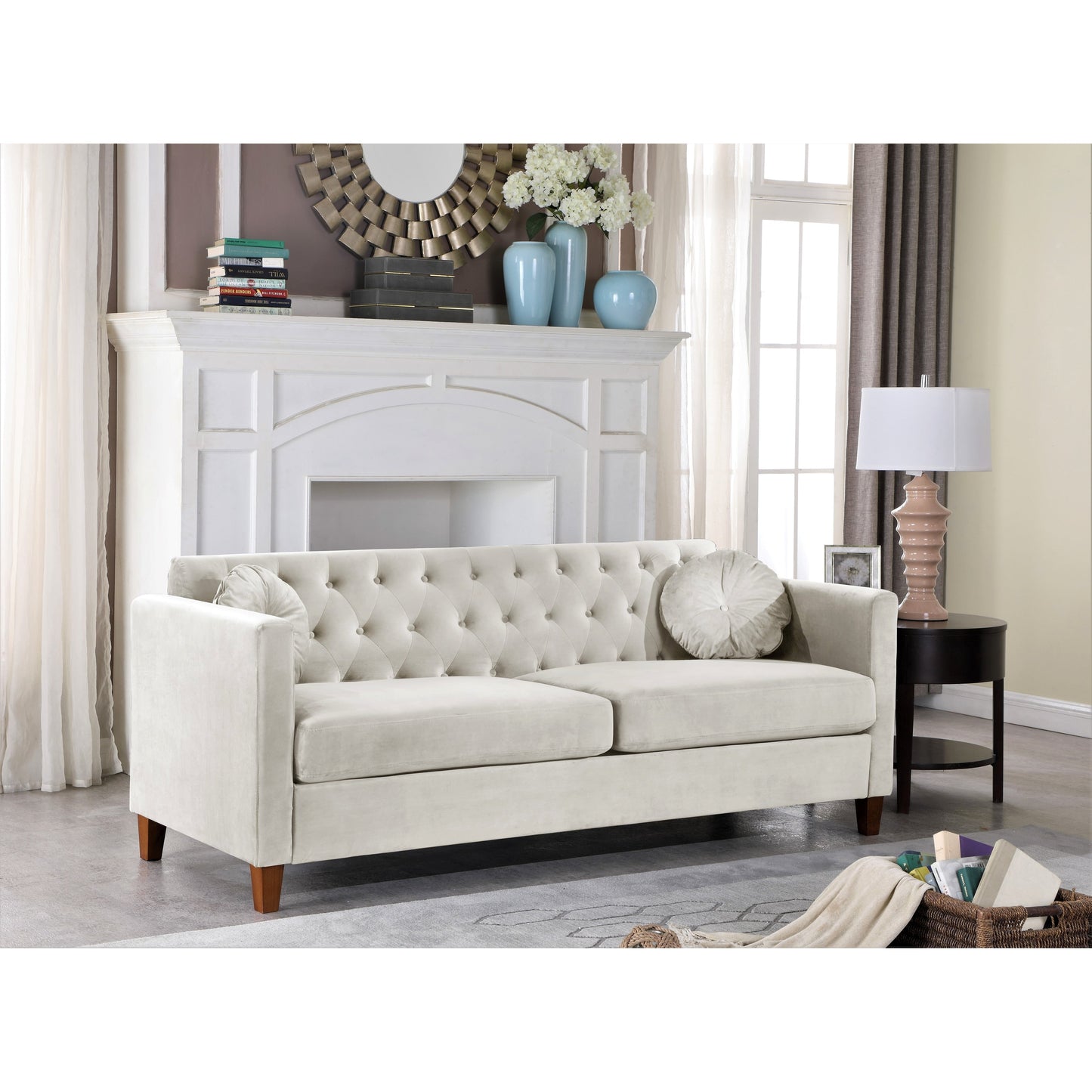 Canapé Chesterfield classique en velours Lory Kitts