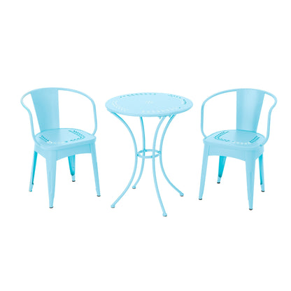 Ensemble de bistrot d'extérieur 3 pièces en fonte Lourdes par Christopher Knight Home