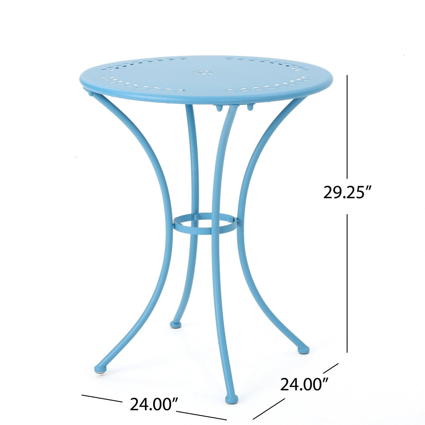 Ensemble de bistrot d'extérieur 3 pièces en fonte Lourdes par Christopher Knight Home