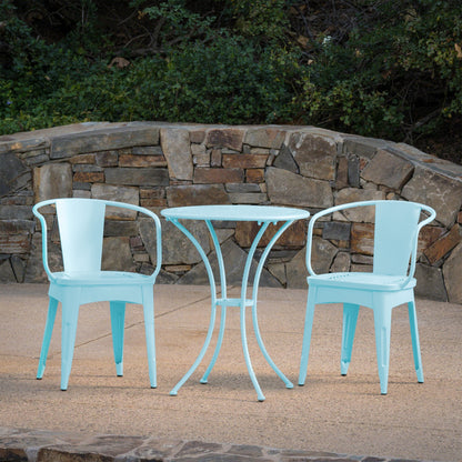 Ensemble de bistrot d'extérieur 3 pièces en fonte Lourdes par Christopher Knight Home