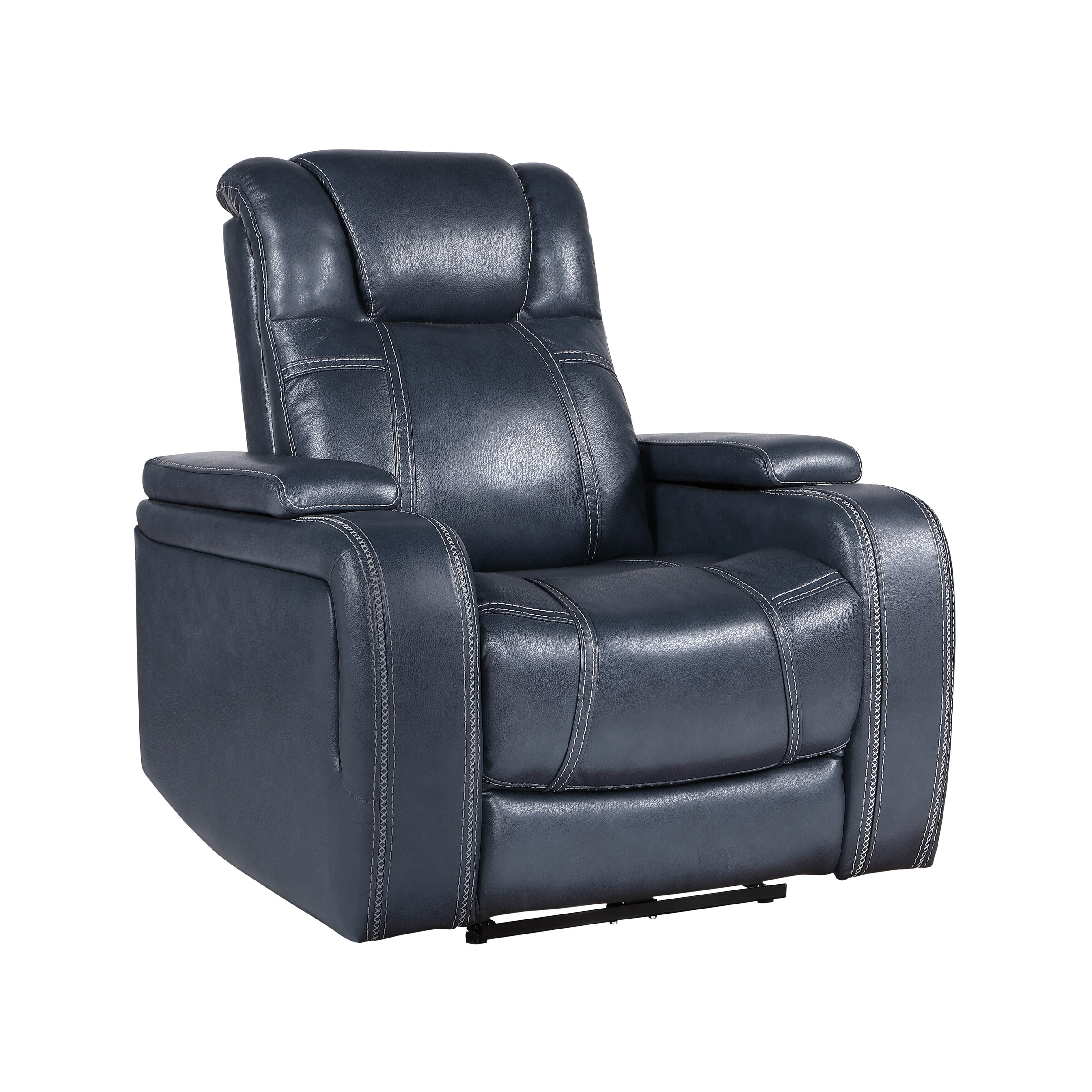 Fauteuil inclinable électrique Lourical en cuir assorti