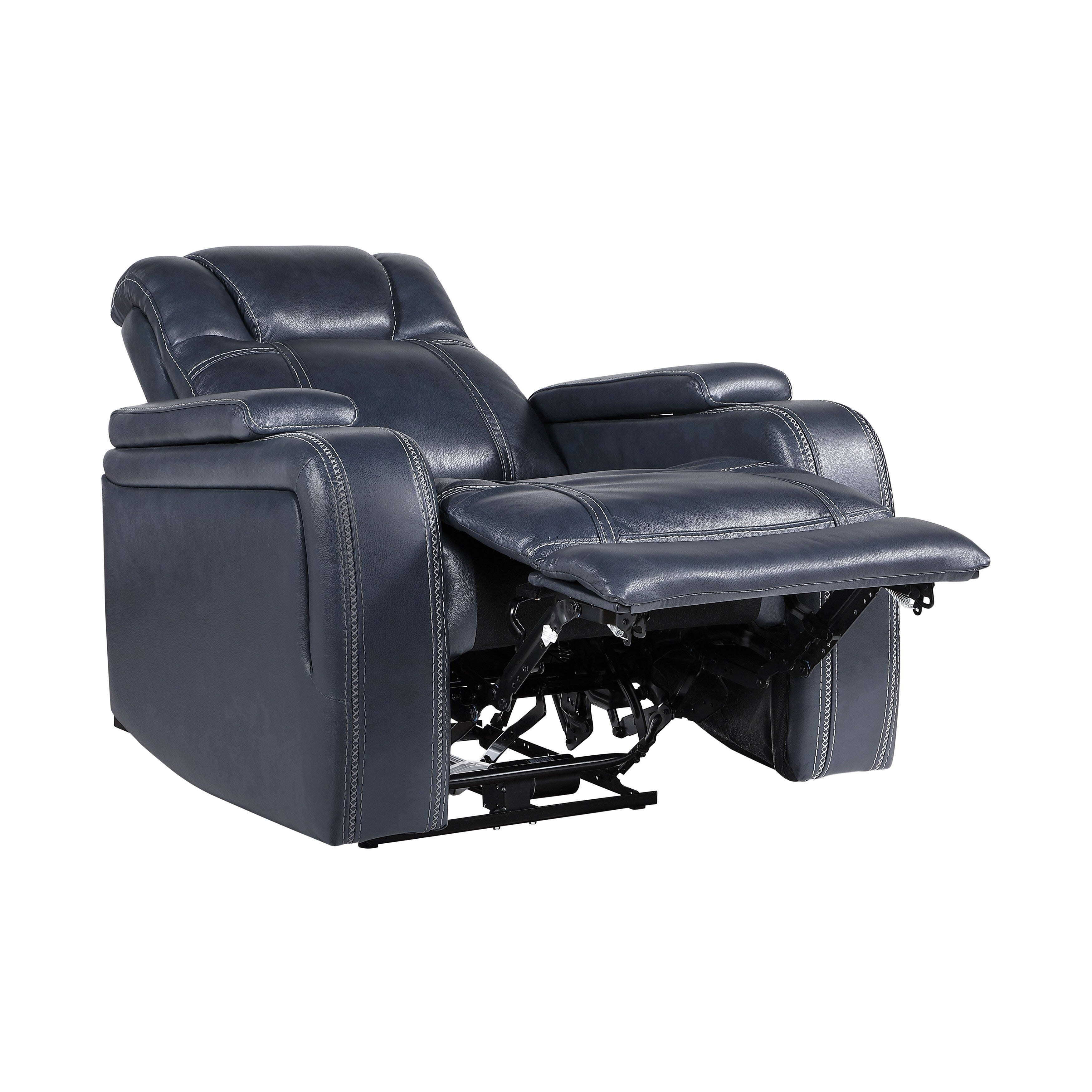 Fauteuil inclinable électrique Lourical en cuir assorti