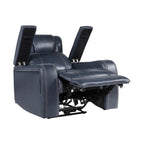 Fauteuil inclinable électrique Lourical en cuir assorti