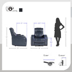 Fauteuil inclinable électrique Lourical en cuir assorti