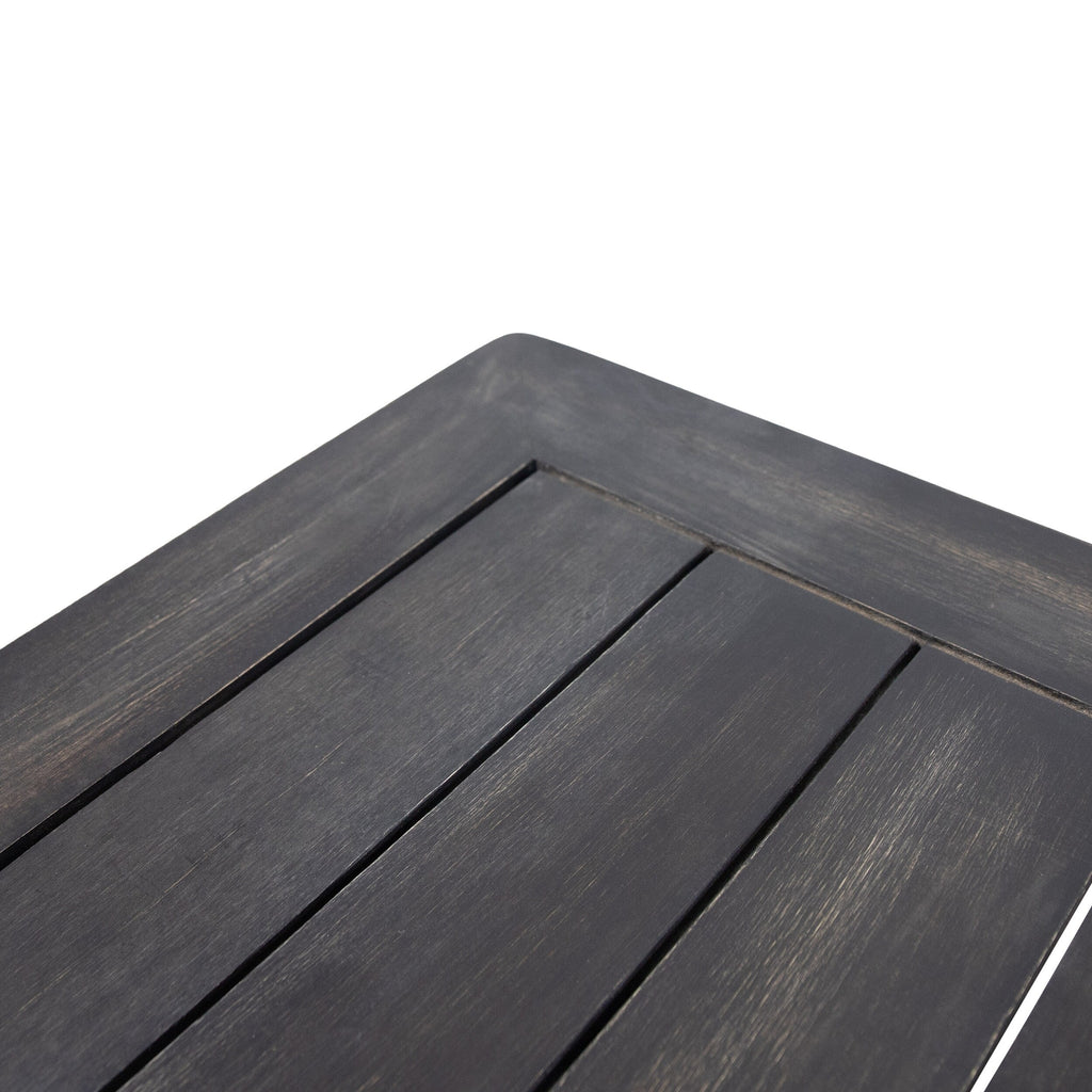 Ensemble causeuse et table basse d'extérieur en bois d'acacia Louver avec coussins par Christopher Knight Home