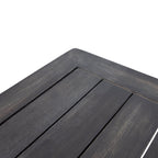 Ensemble causeuse et table basse d'extérieur en bois d'acacia Louver avec coussins par Christopher Knight Home