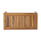 Ensemble causeuse et table basse d'extérieur en bois d'acacia Louver avec coussins par Christopher Knight Home