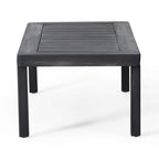 Ensemble causeuse et table basse d'extérieur en bois d'acacia Louver avec coussins par Christopher Knight Home