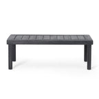 Ensemble causeuse et table basse d'extérieur en bois d'acacia Louver avec coussins par Christopher Knight Home