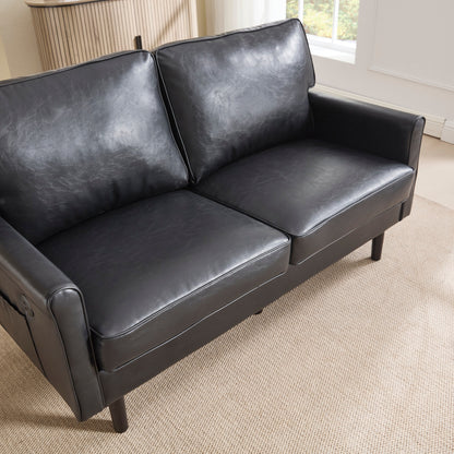 Canapé 2 places, petit canapé avec port USB et housse de coussin amovible.