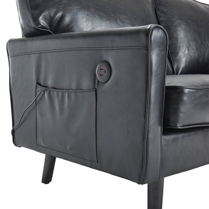 Canapé 2 places, petit canapé avec port USB et housse de coussin amovible.