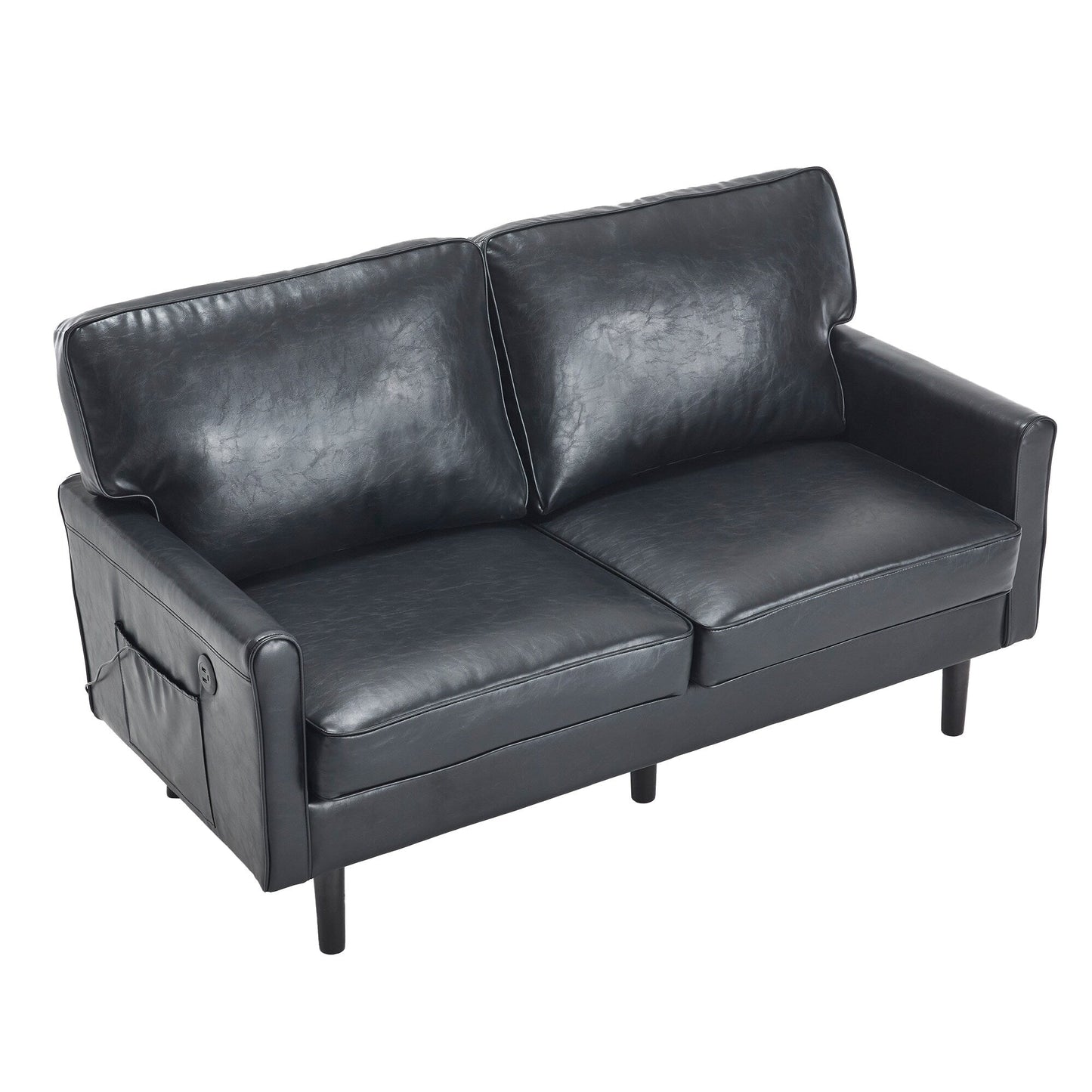 Canapé 2 places, petit canapé avec port USB et housse de coussin amovible.