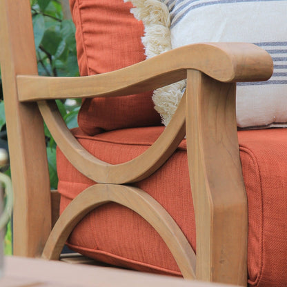 Ensemble de conversation d'extérieur Cambridge Casual Lowell 5 pièces en bois de teck