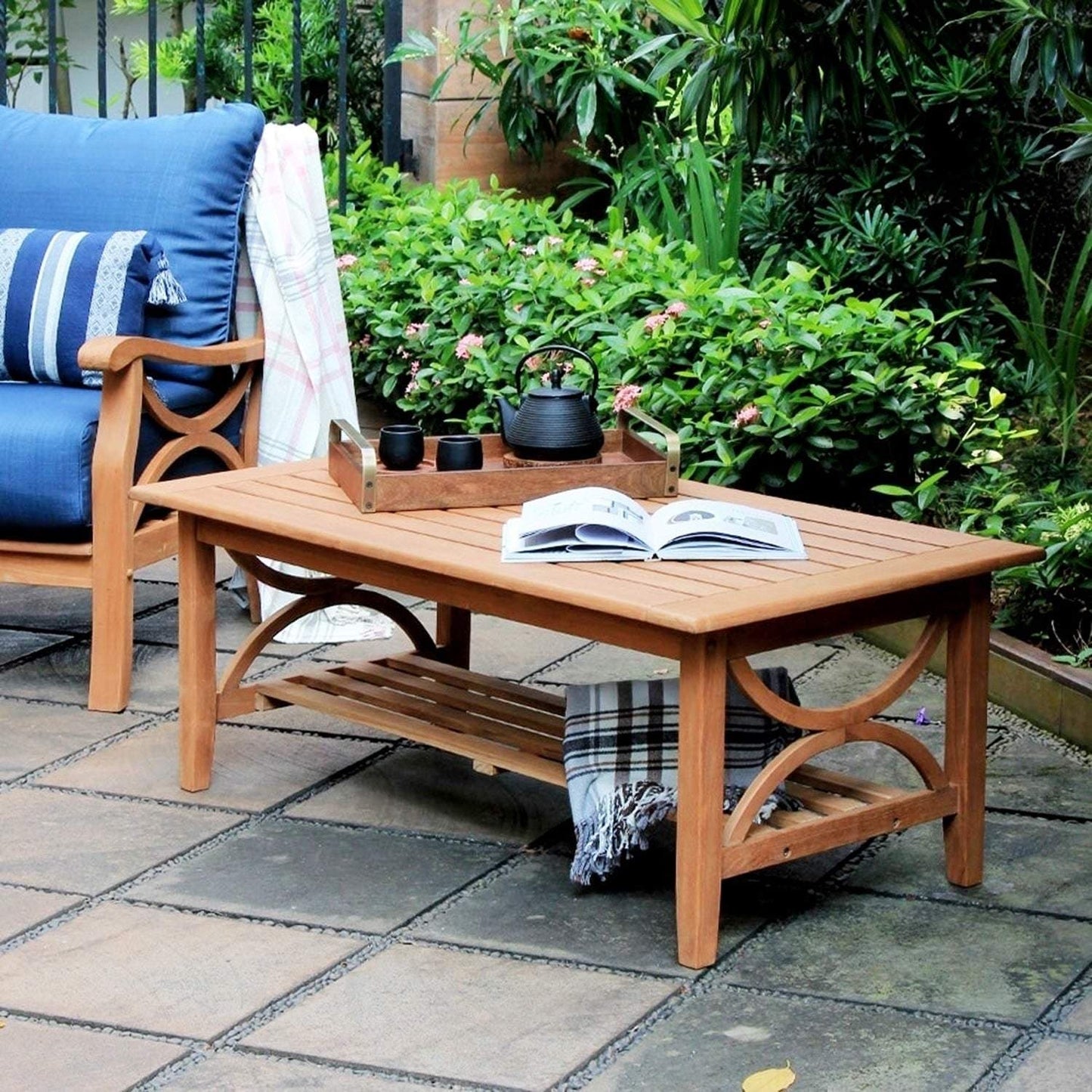 Ensemble de conversation d'extérieur Cambridge Casual Lowell 5 pièces en bois de teck