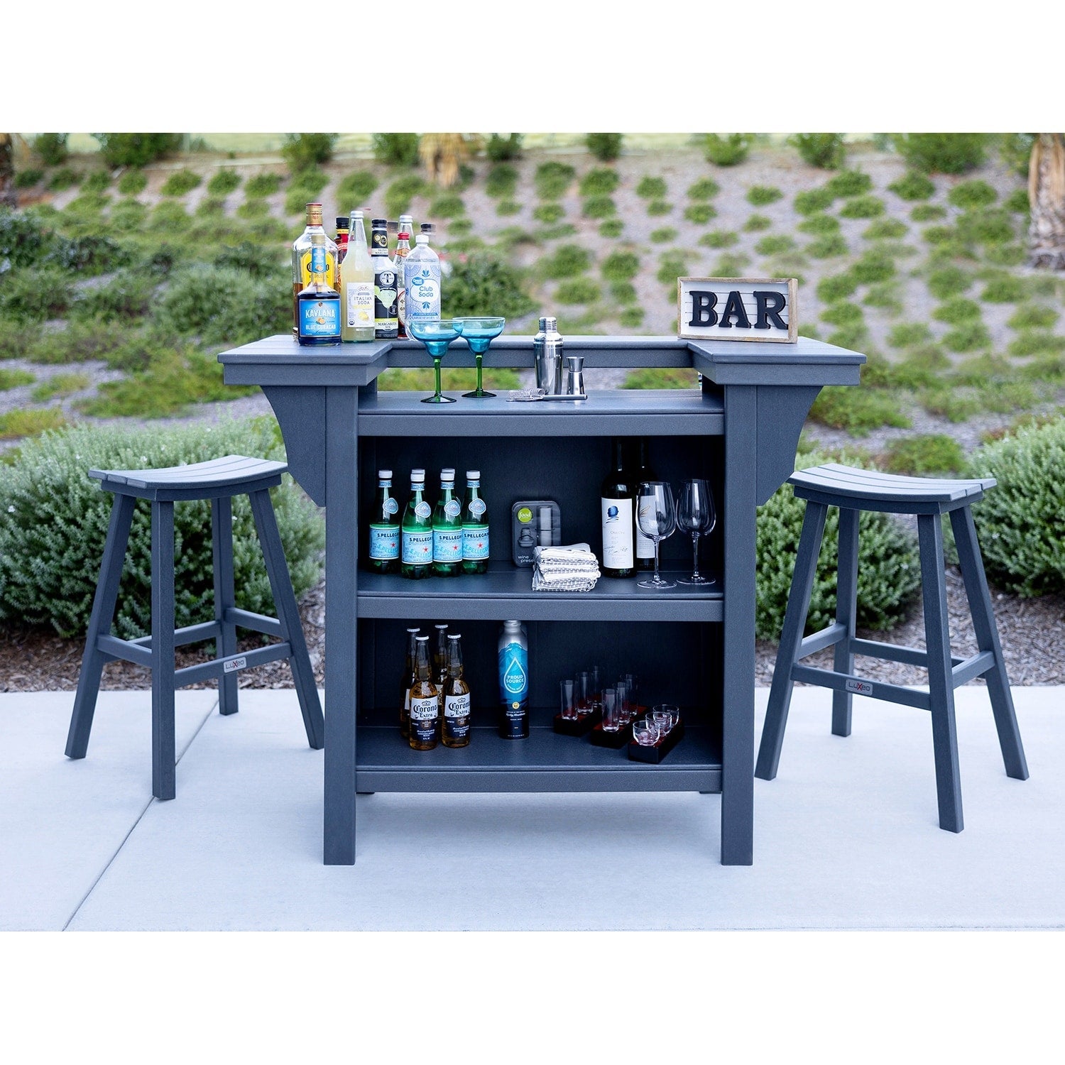 Ensemble de 3 pièces pour comptoir de bar LuXeo Bailey-Cabo