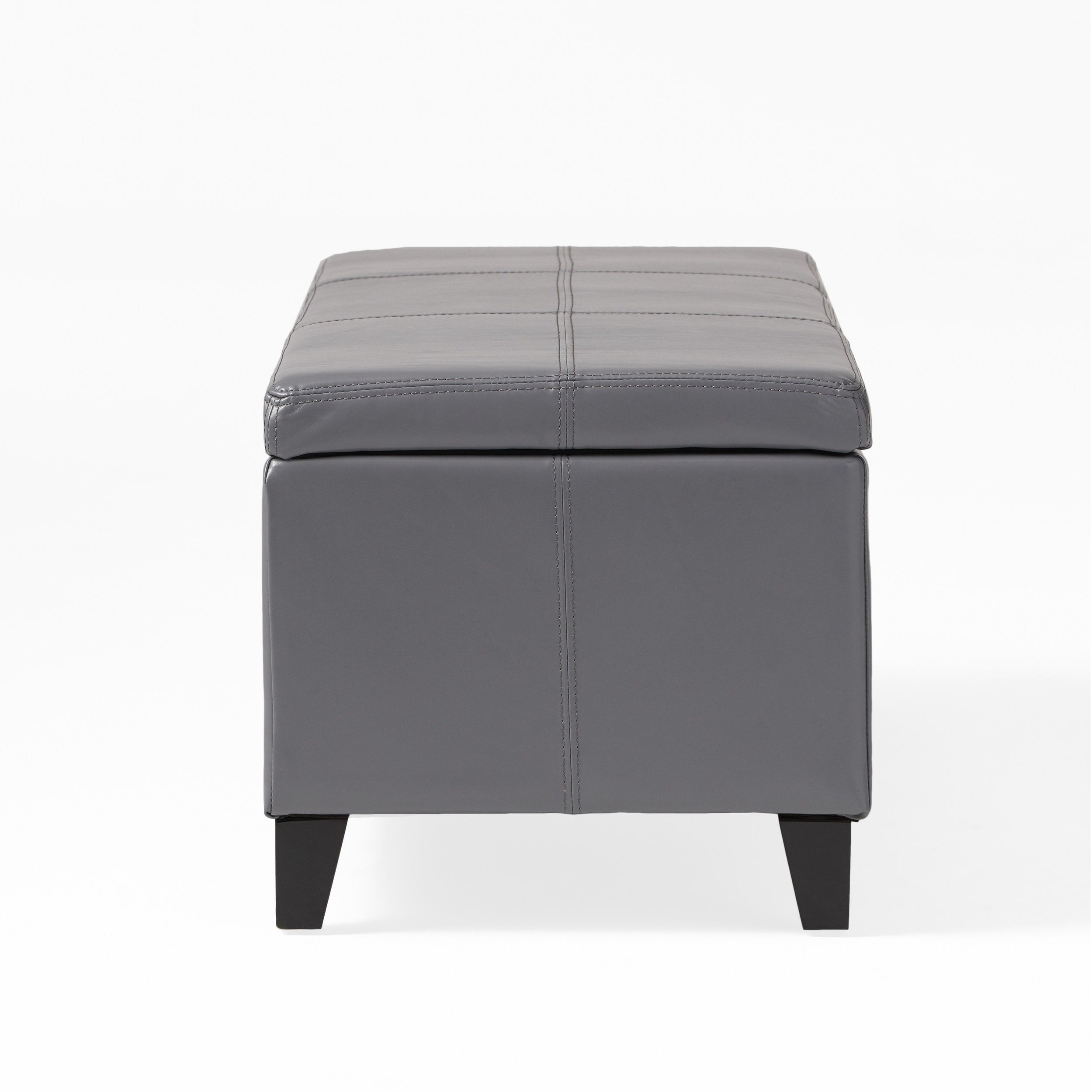 Banc de rangement en similicuir Lucinda par Christopher Knight Home - 51,25 L x 17,50 l x 16,25 H