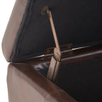 Banc de rangement en similicuir Lucinda par Christopher Knight Home - 51,25 L x 17,50 l x 16,25 H