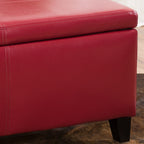 Banc de rangement en similicuir Lucinda par Christopher Knight Home - 51,25 L x 17,50 l x 16,25 H