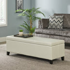 Banc de rangement en similicuir Lucinda par Christopher Knight Home - 51,25 L x 17,50 l x 16,25 H