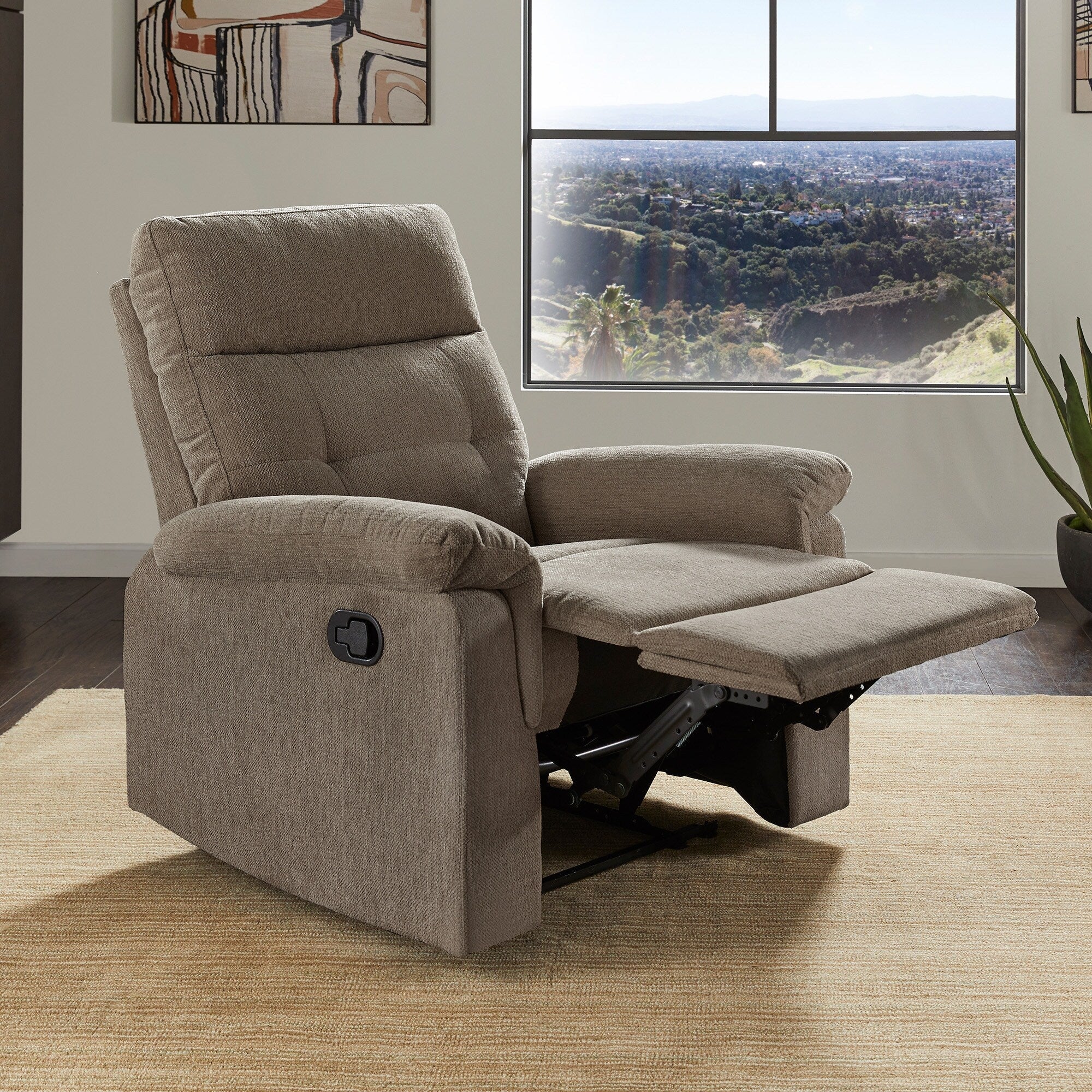 Fauteuil inclinable manuel en tissu chenille Lufkin par iNSPIRE Q Classic