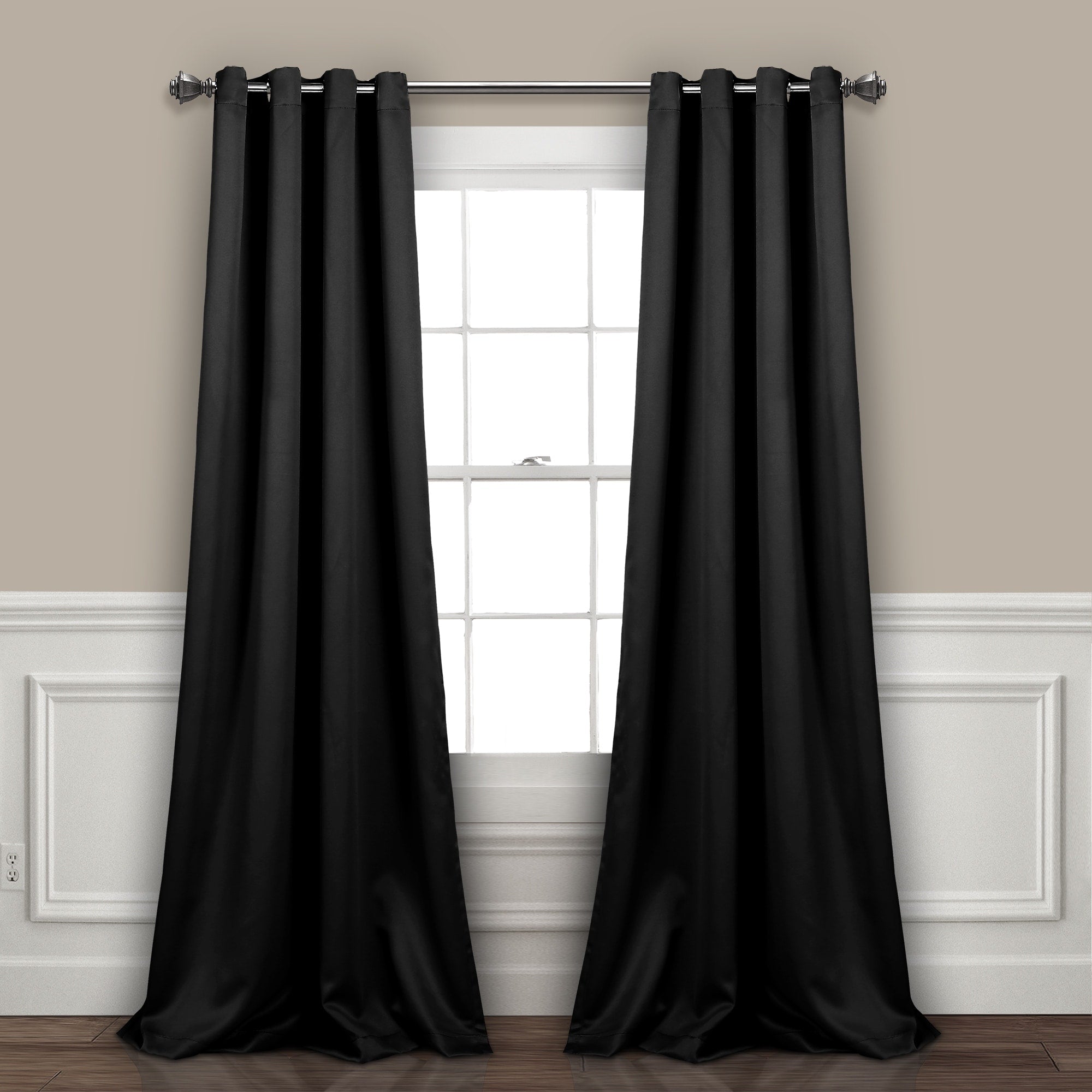 Paire de rideaux occultants à œillets isolés Lush Decor
