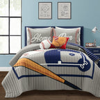 Couette surdimensionnée réversible pour enfants Lush Decor Baseball Game