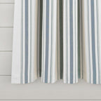 Paire de rideaux de fenêtre en coton teint en fil à rayures style ferme Lush Decor