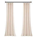Paire de rideaux de fenêtre en coton teint en fil à rayures style ferme Lush Decor