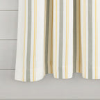 Paire de rideaux de fenêtre en coton teint en fil à rayures style ferme Lush Decor