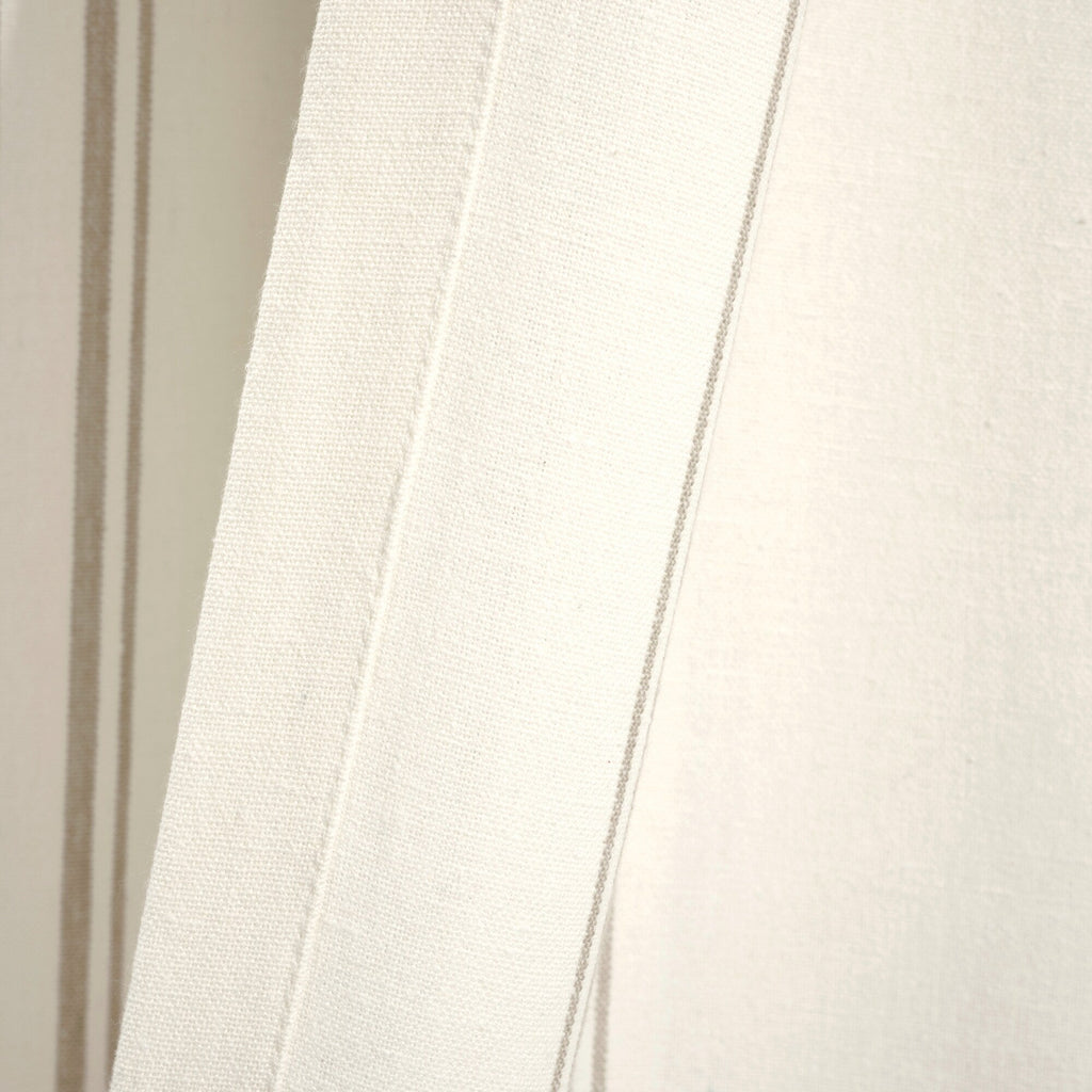 Paire de rideaux de fenêtre en coton teint en fil à rayures style ferme Lush Decor