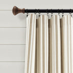 Paire de rideaux de fenêtre en coton teint en fil à rayures style ferme Lush Decor