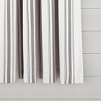 Paire de rideaux de fenêtre en coton teint en fil à rayures style ferme Lush Decor