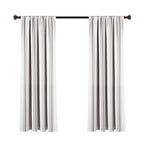 Paire de rideaux de fenêtre en coton teint en fil à rayures style ferme Lush Decor