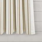 Paire de rideaux de fenêtre en coton teint en fil à rayures style ferme Lush Decor