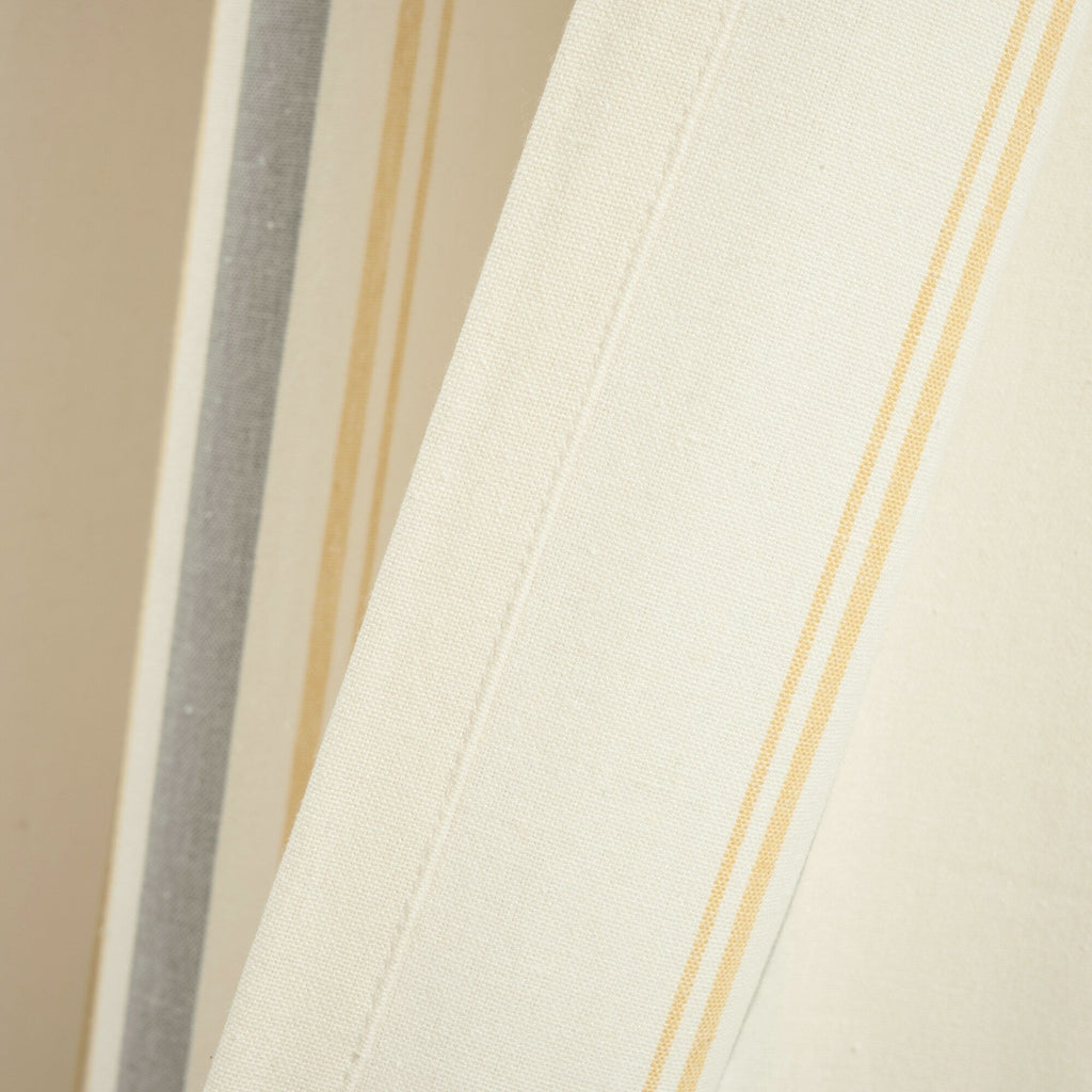 Paire de rideaux de fenêtre en coton teint en fil à rayures style ferme Lush Decor