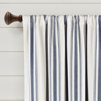 Paire de rideaux de fenêtre en coton teint en fil à rayures style ferme Lush Decor