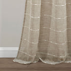 Paire de rideaux transparents texturés à œillets de style ferme Lush Decor