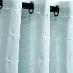 Paire de rideaux transparents texturés à œillets de style ferme Lush Decor