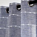Paire de rideaux transparents texturés à œillets de style ferme Lush Decor