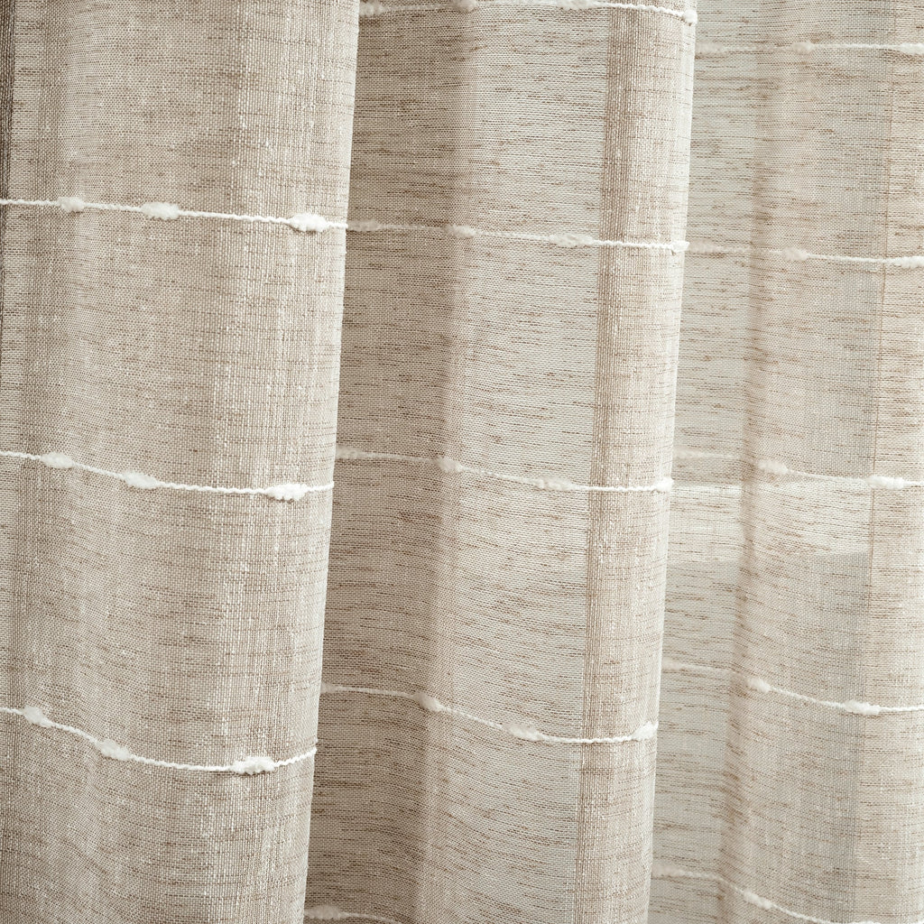 Paire de rideaux transparents texturés à œillets de style ferme Lush Decor