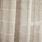 Paire de rideaux transparents texturés à œillets de style ferme Lush Decor