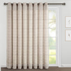 Paire de rideaux transparents texturés à œillets de style ferme Lush Decor