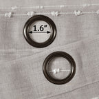 Paire de rideaux transparents texturés à œillets de style ferme Lush Decor