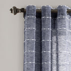 Paire de rideaux transparents texturés à œillets de style ferme Lush Decor