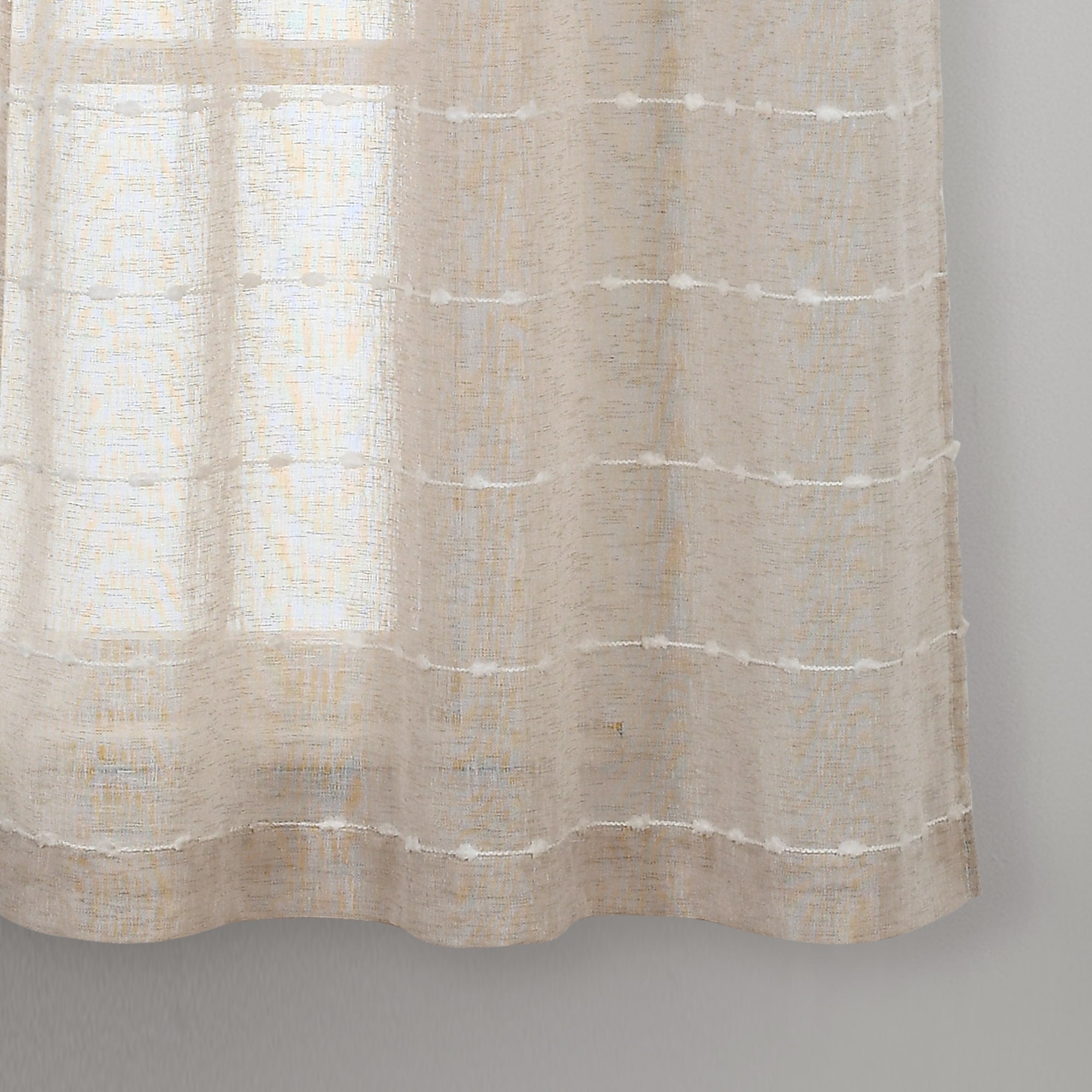 Paire de rideaux transparents texturés à œillets de style ferme Lush Decor