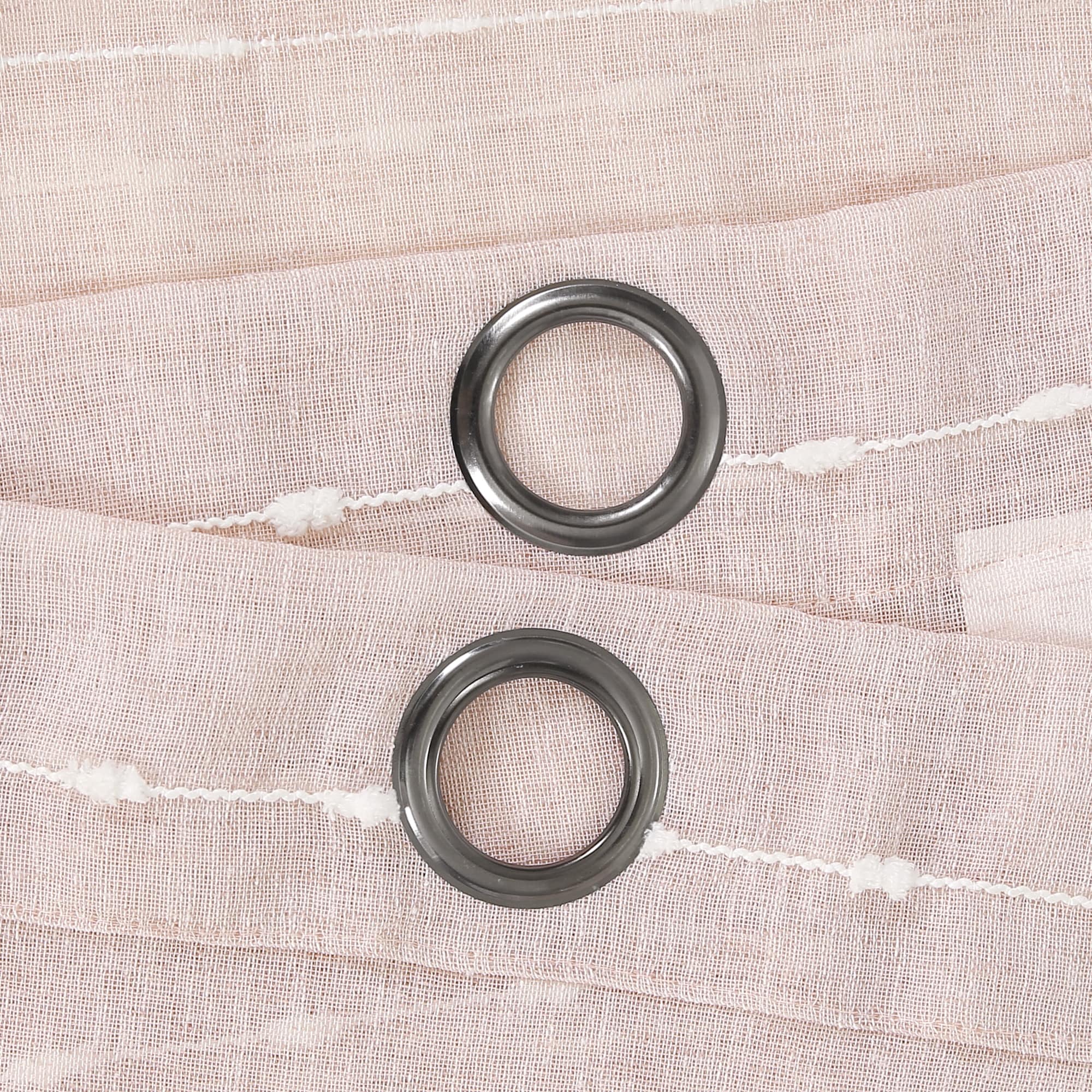 Paire de rideaux transparents texturés à œillets de style ferme Lush Decor