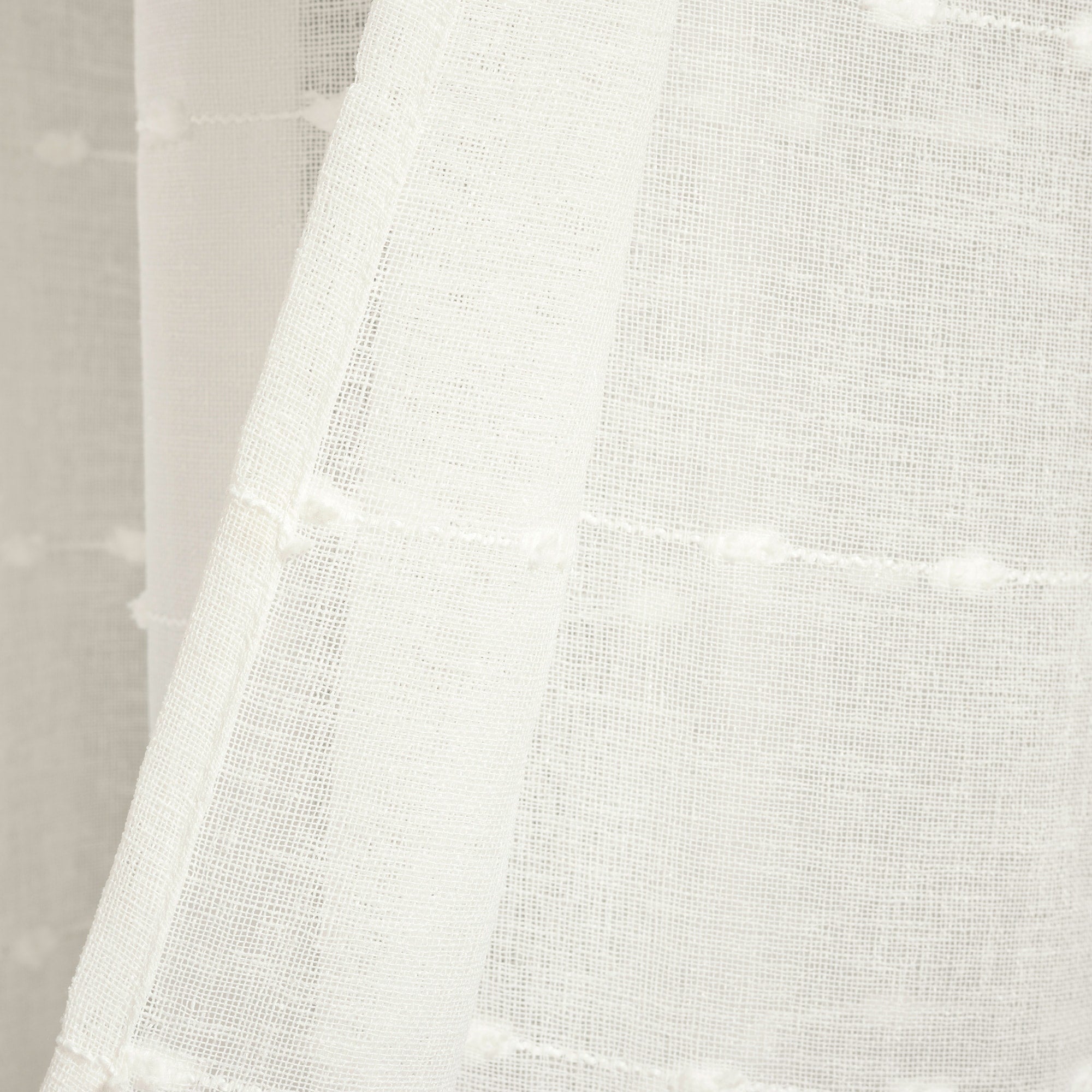 Paire de rideaux transparents texturés à œillets de style ferme Lush Decor