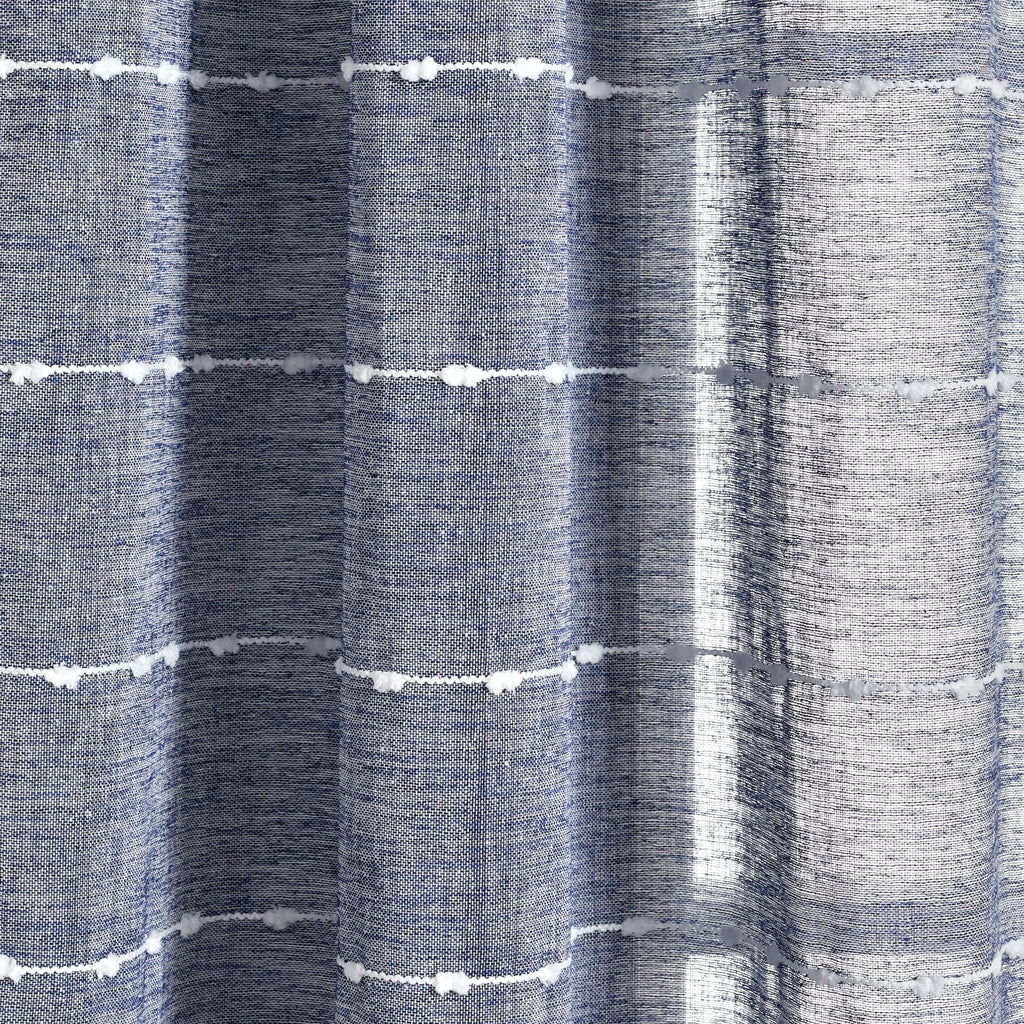 Paire de rideaux transparents texturés à œillets de style ferme Lush Decor