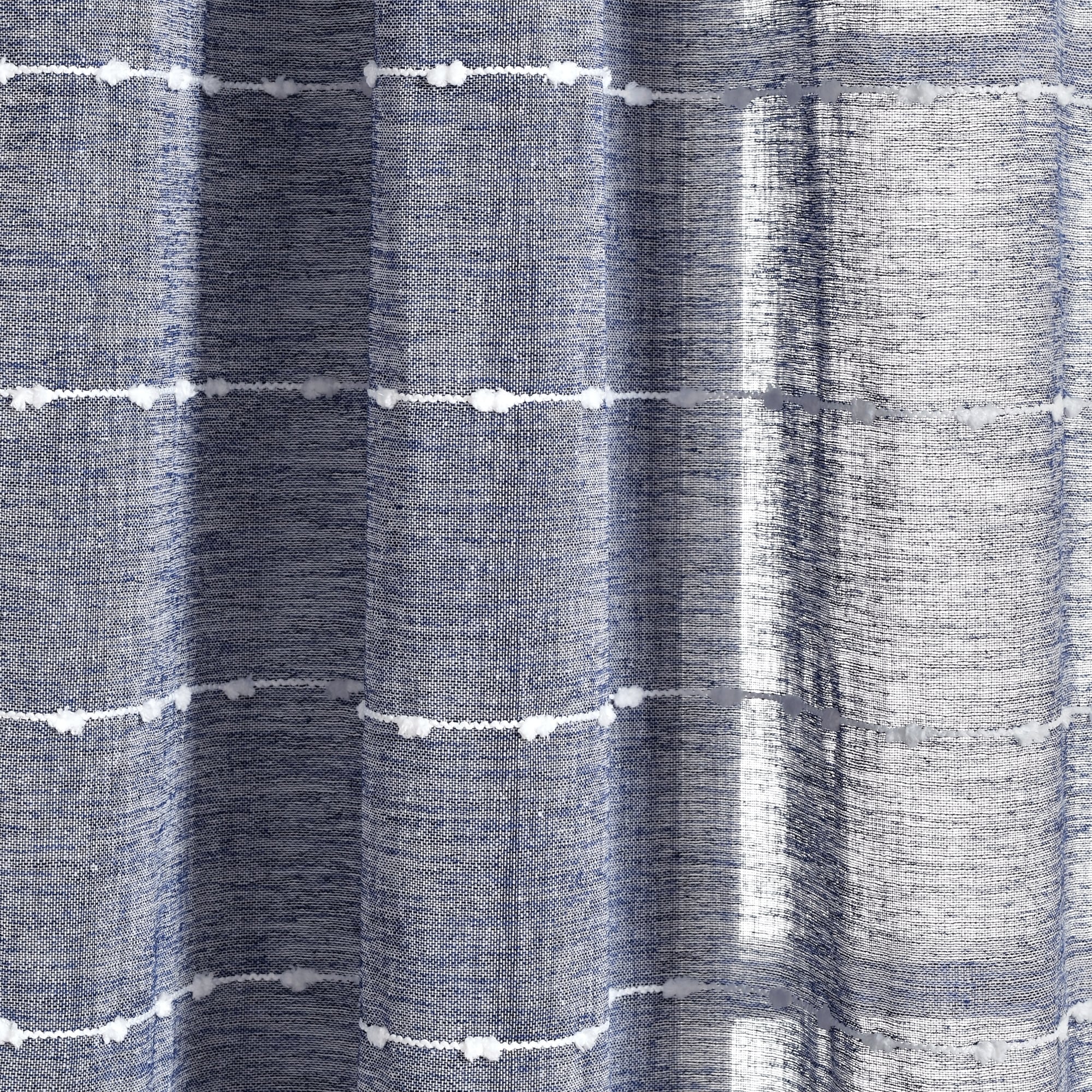 Paire de rideaux transparents texturés à œillets de style ferme Lush Decor